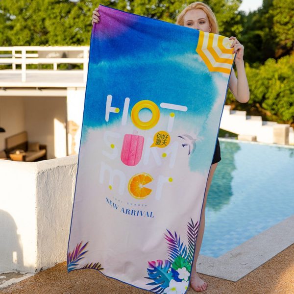 Double-Sided Plush Beach Towel