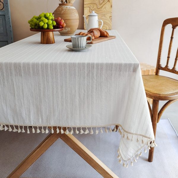 Linen Cotton Floral Tablecloth