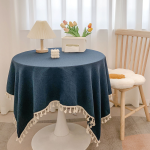 Linen Cotton Fringe Tablecloth