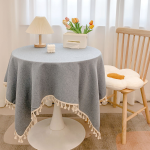 Linen Cotton Fringe Tablecloth