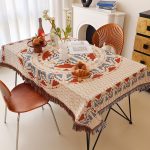 French Linen Cotton Fringe Tablecloth
