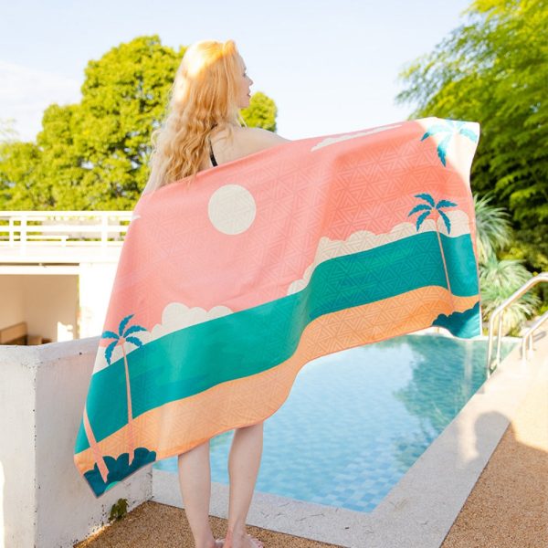 Double-Sided Plush Beach Towel